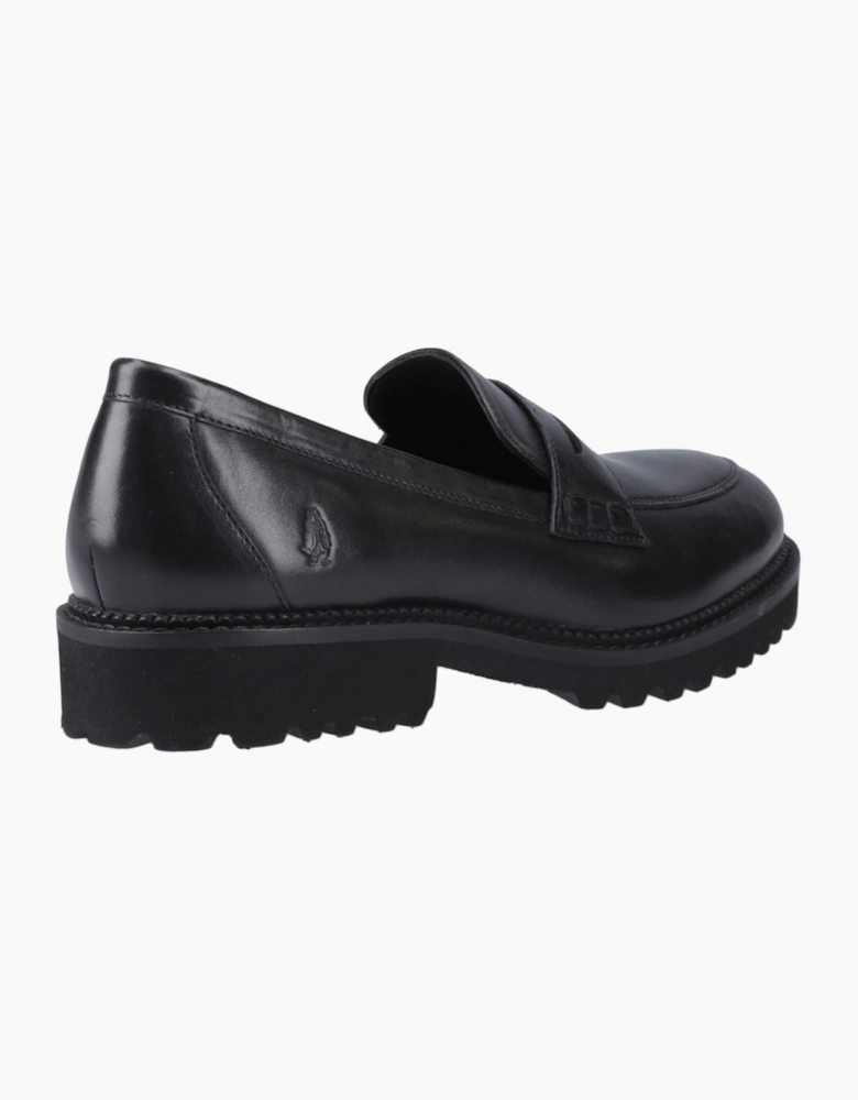 Hush Puppies Grazia Leather Black Loafers