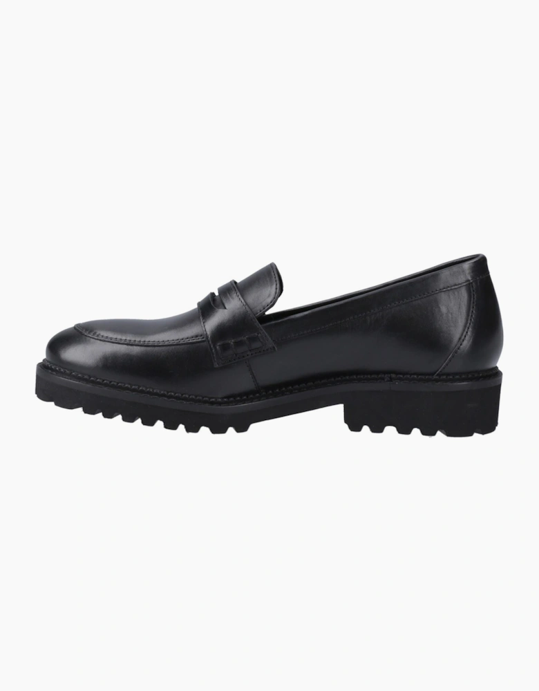 Hush Puppies Grazia Leather Black Loafers