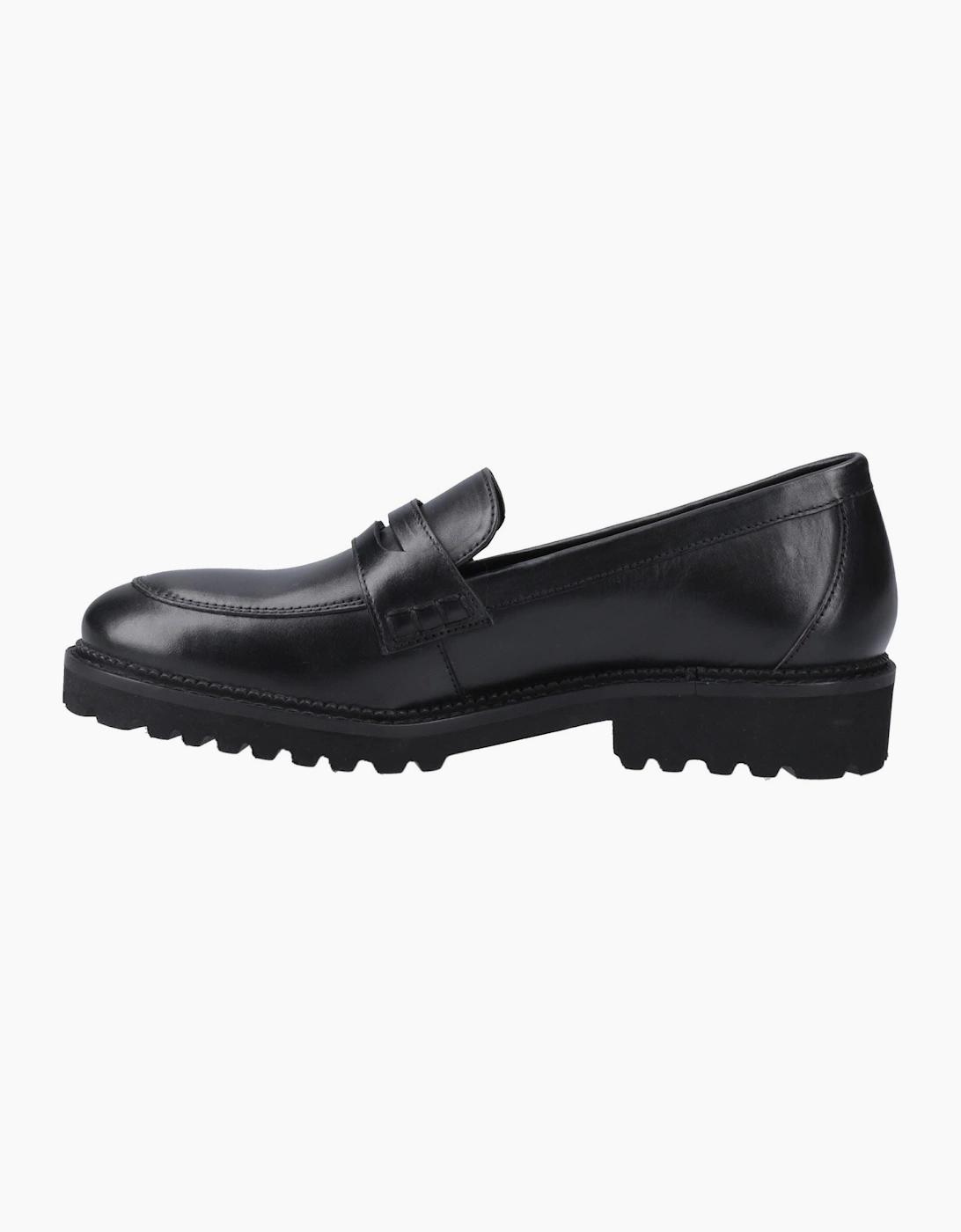 Hush Puppies Grazia Leather Black Loafers