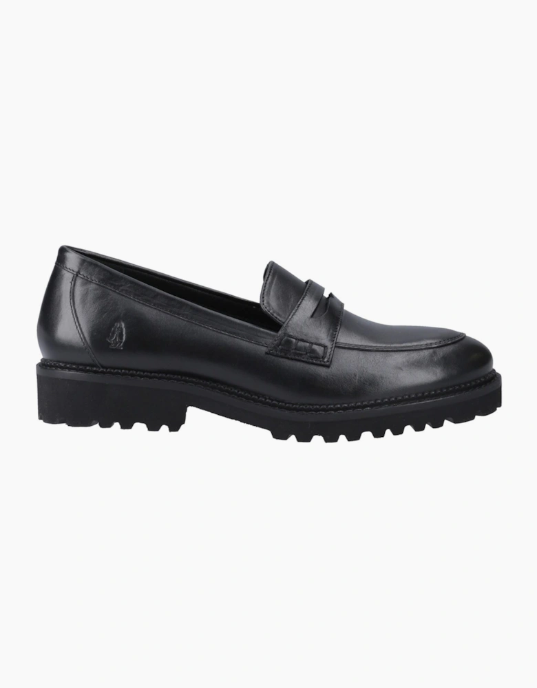 Hush Puppies Grazia Leather Black Loafers