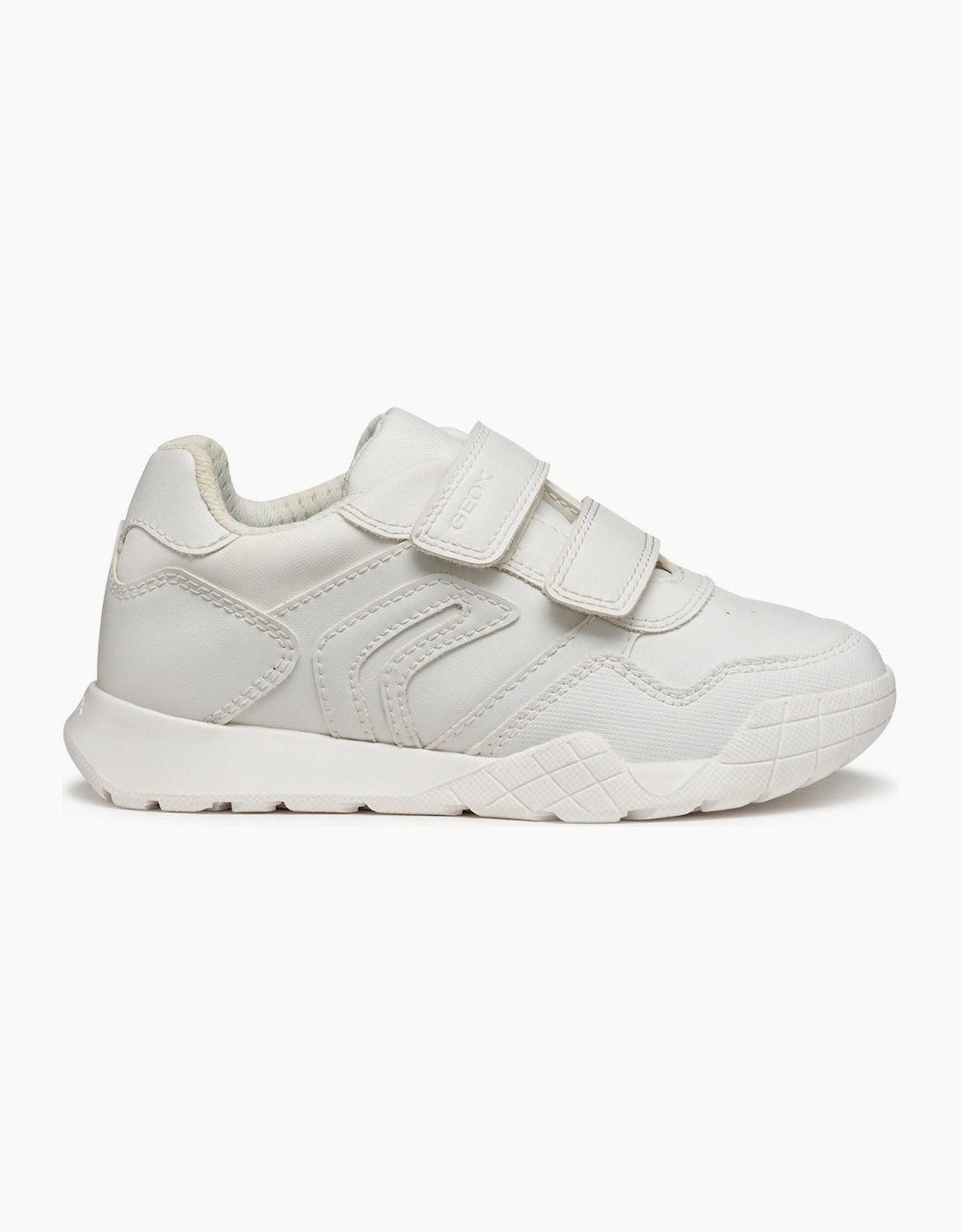 Geox J Rann-E Unisex White Trainers
