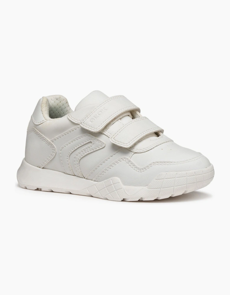 Geox J Rann-E Unisex White Trainers