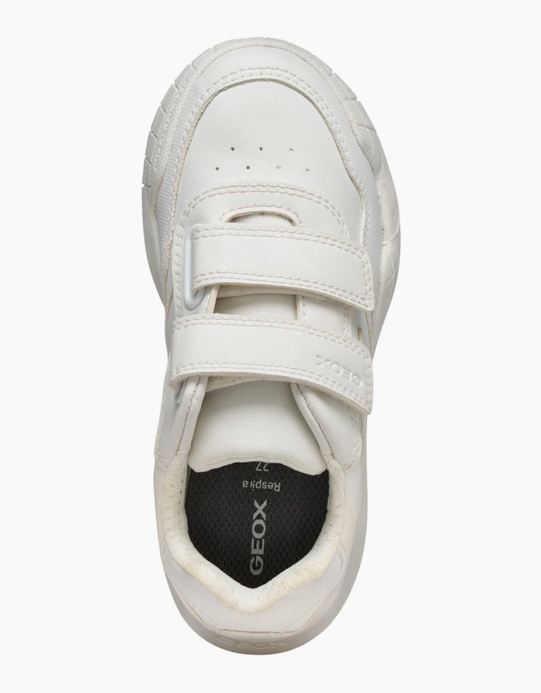 Geox J Rann-E Unisex White Trainers