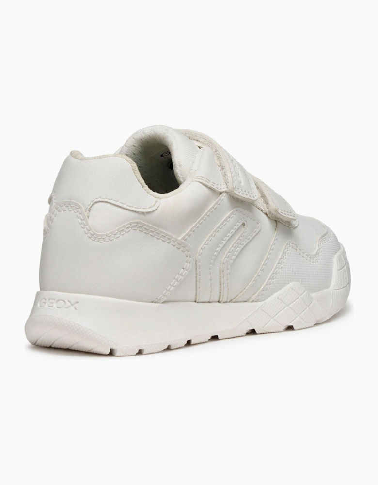 Geox J Rann-E Unisex White Trainers