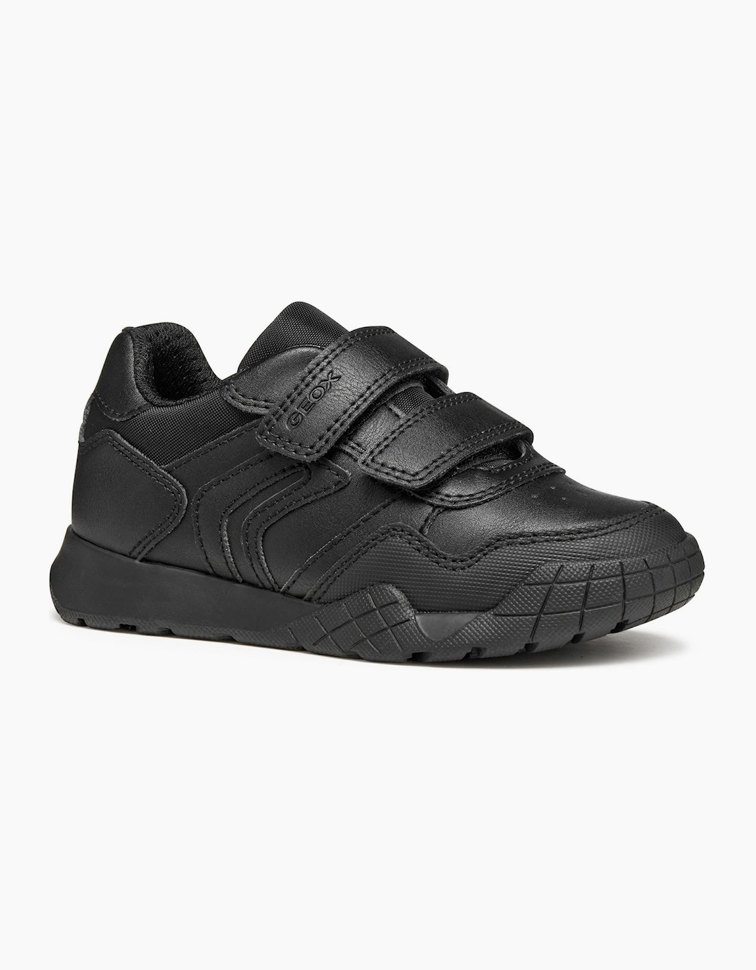 Geox Unisex Black J Rann-E Trainers - Size UK 6 / Eu 39 / Us 6 Kids