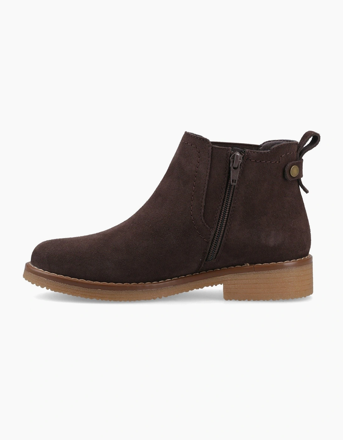 Hush Puppies Maddy Suede Women's Chocolate Wide Fit Boots
