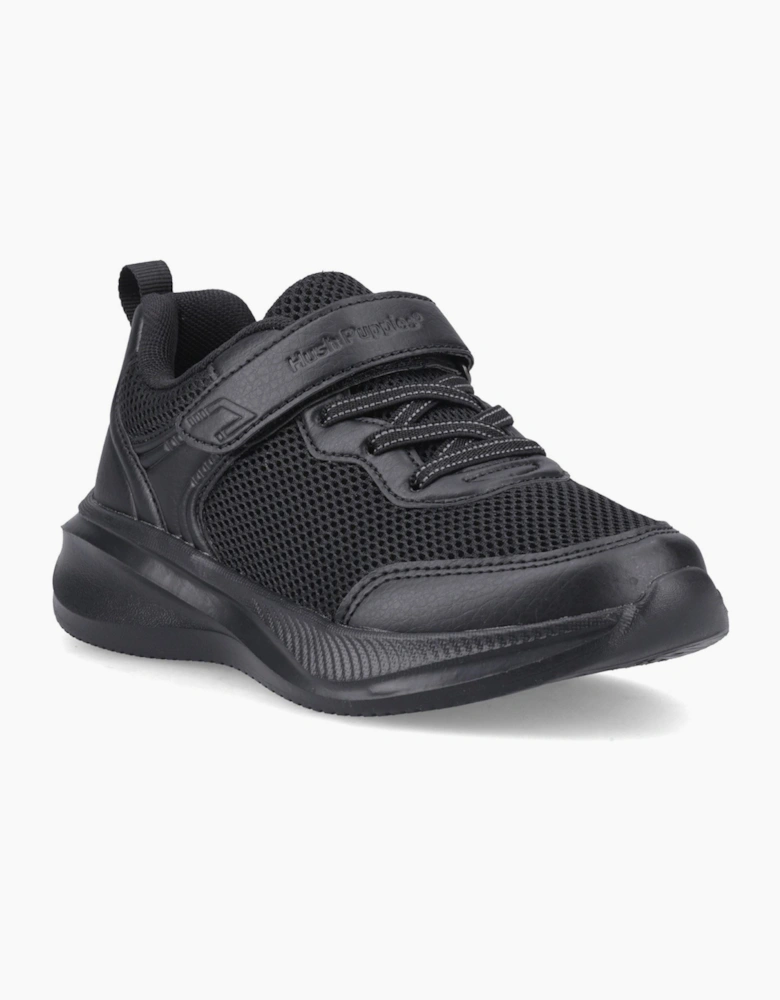 Hush Puppies Marty Trainer Textile Black Trainers