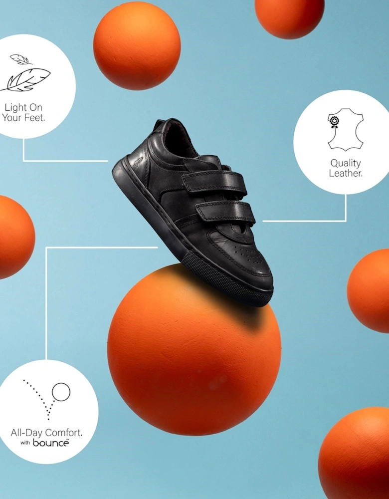 Hush Puppies Daxton Leather Black Trainers