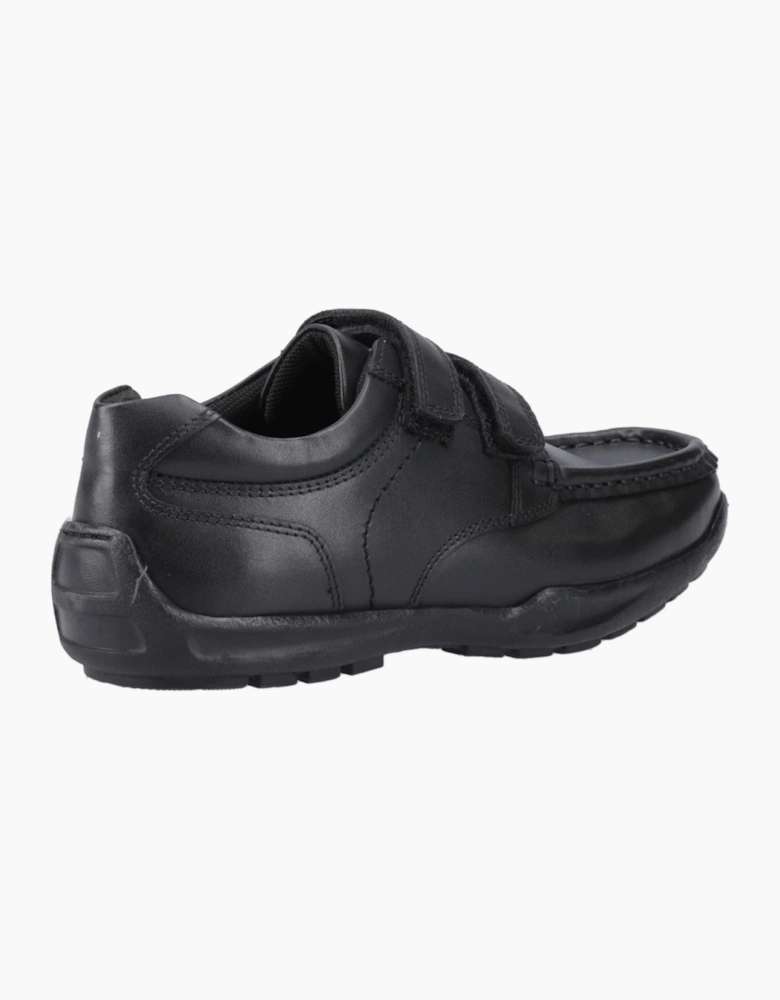 Hush Puppies Maddox Leather Black Moccasins Shoes