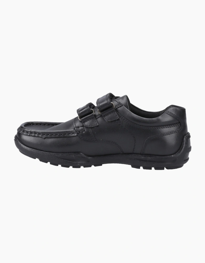 Hush Puppies Maddox Leather Black Moccasins Shoes