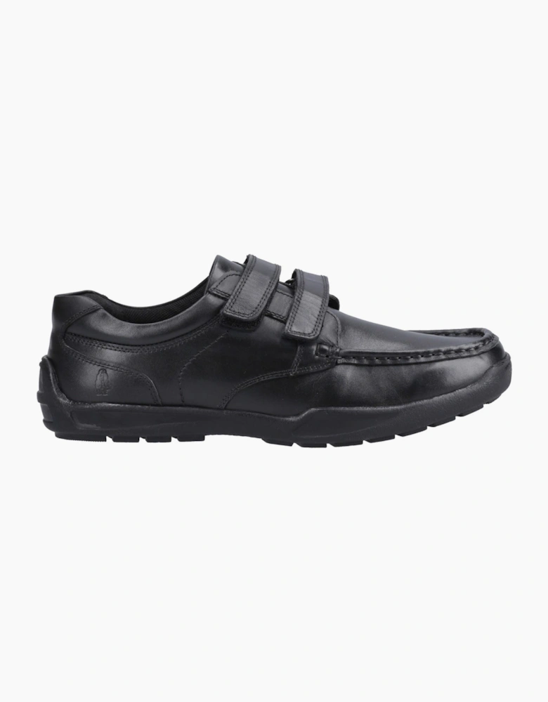Hush Puppies Maddox Leather Black Moccasins Shoes