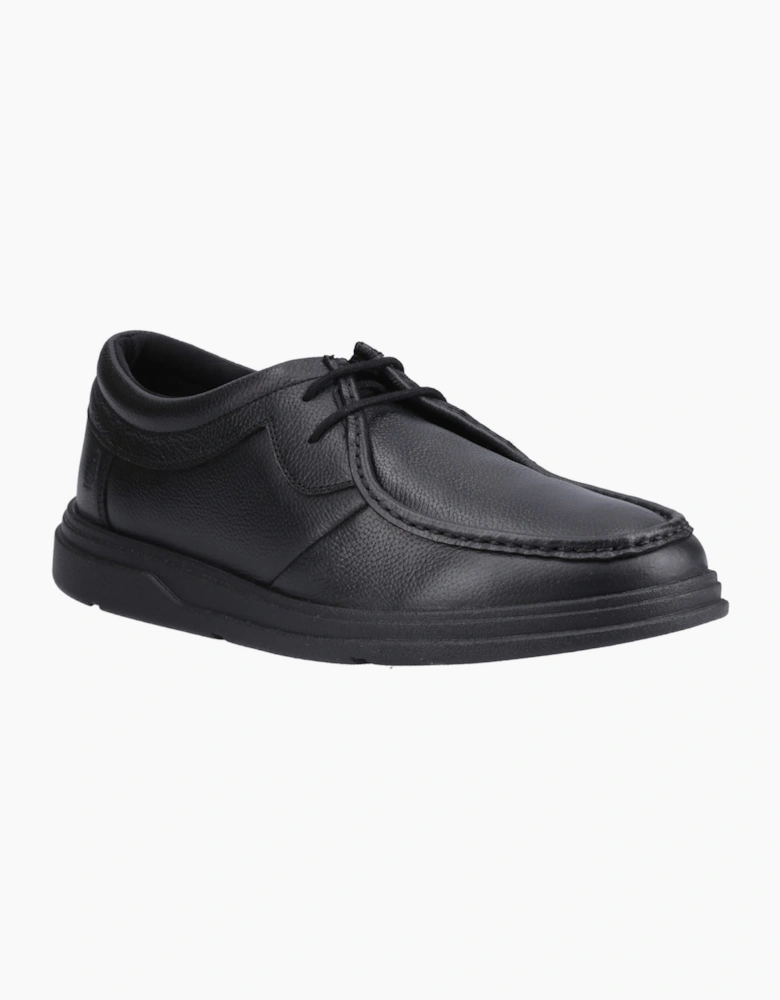 Hush Puppies Ronan Mocc Leather Black Moccasins Shoes