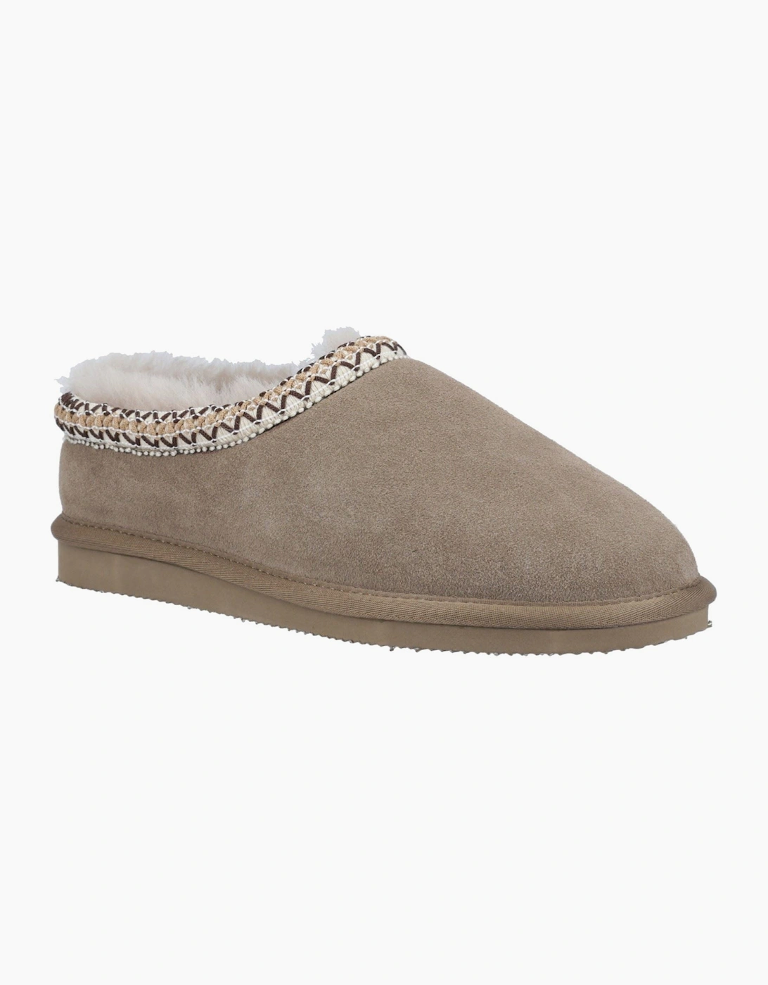 Cotswold Foxmoor Leather Women's Grey Slippers