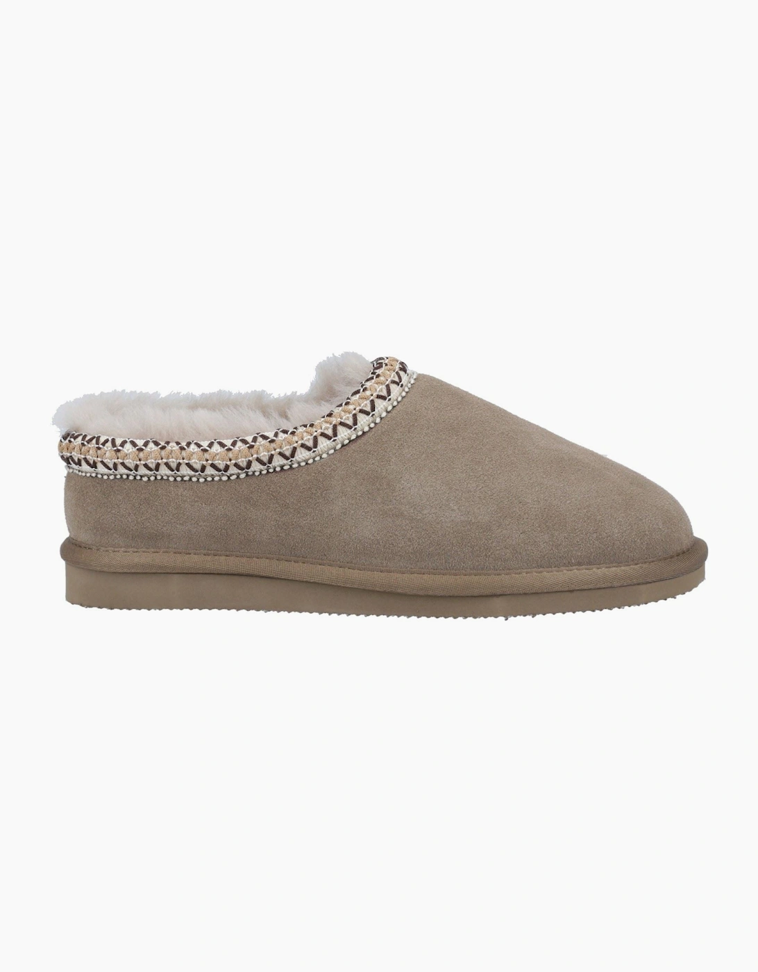Cotswold Foxmoor Leather Women's Grey Slippers