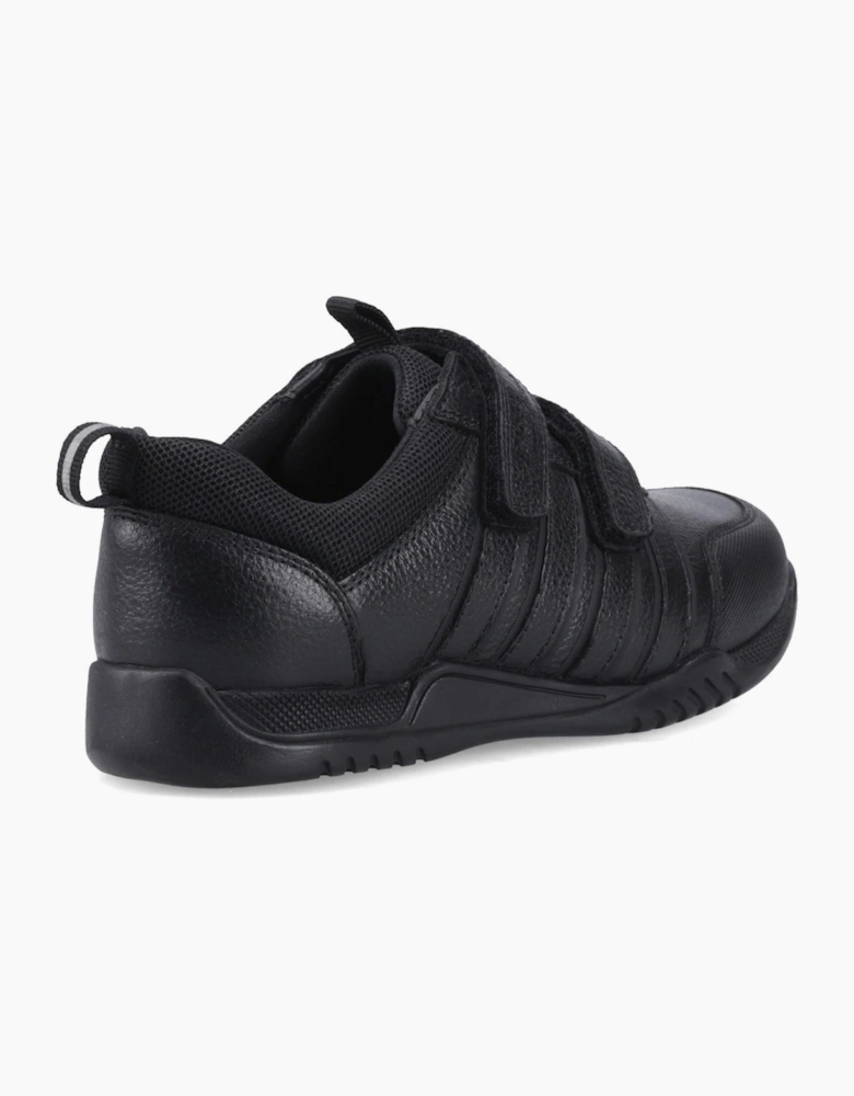 Hush Puppies Josh 2 Snr Leather Black Trainers
