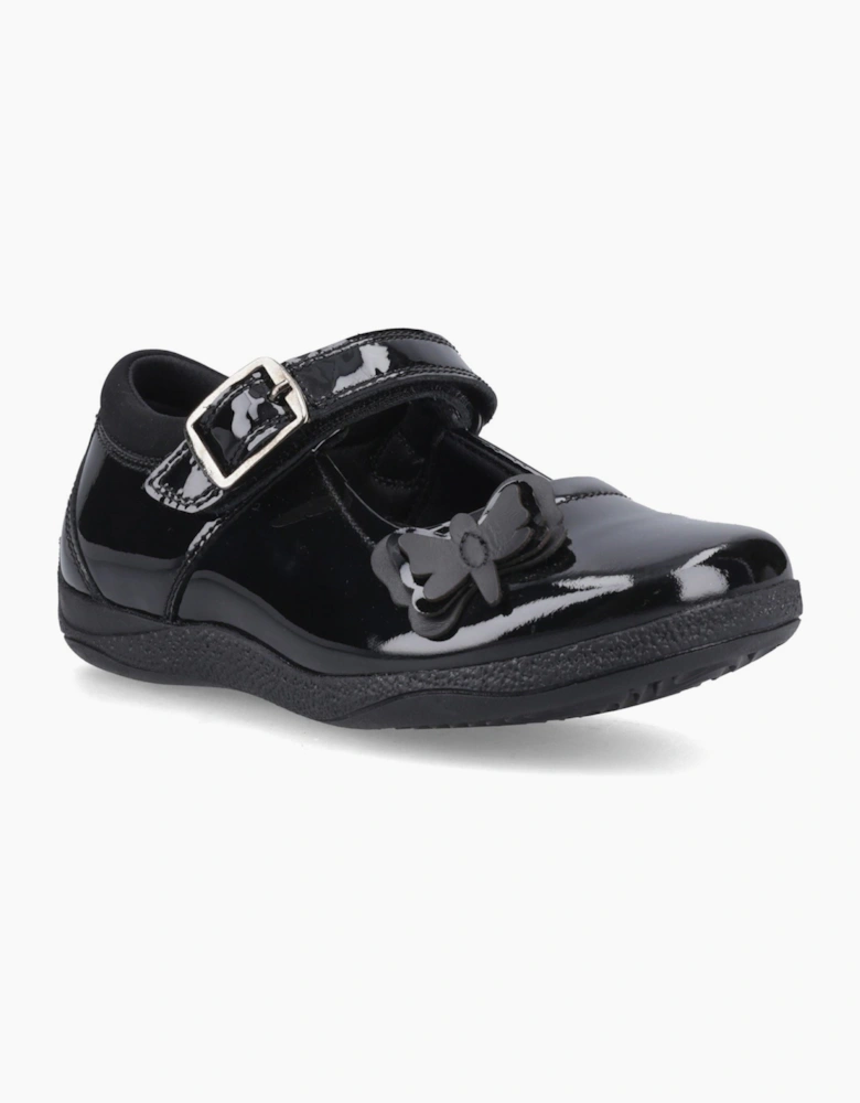 Hush Puppies Julie Ballerina Patent Leather Black Shoes