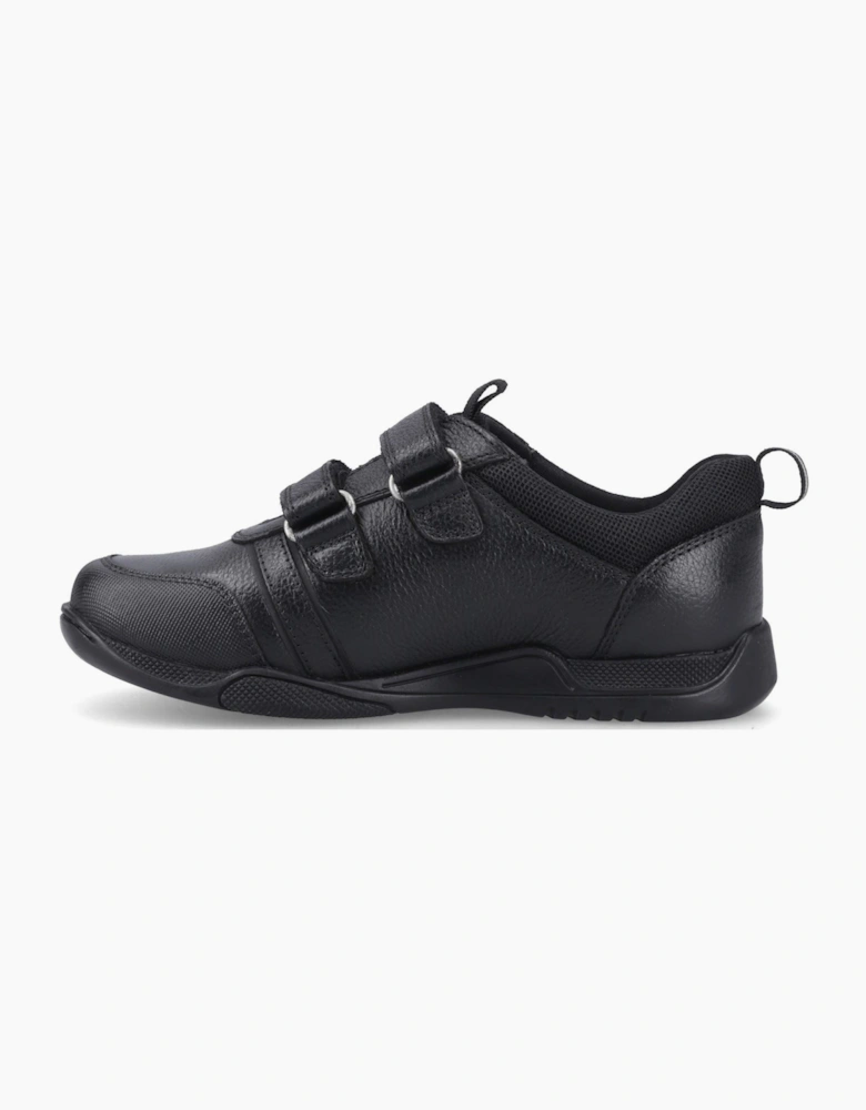 Hush Puppies Josh 2 Snr Leather Black Trainers
