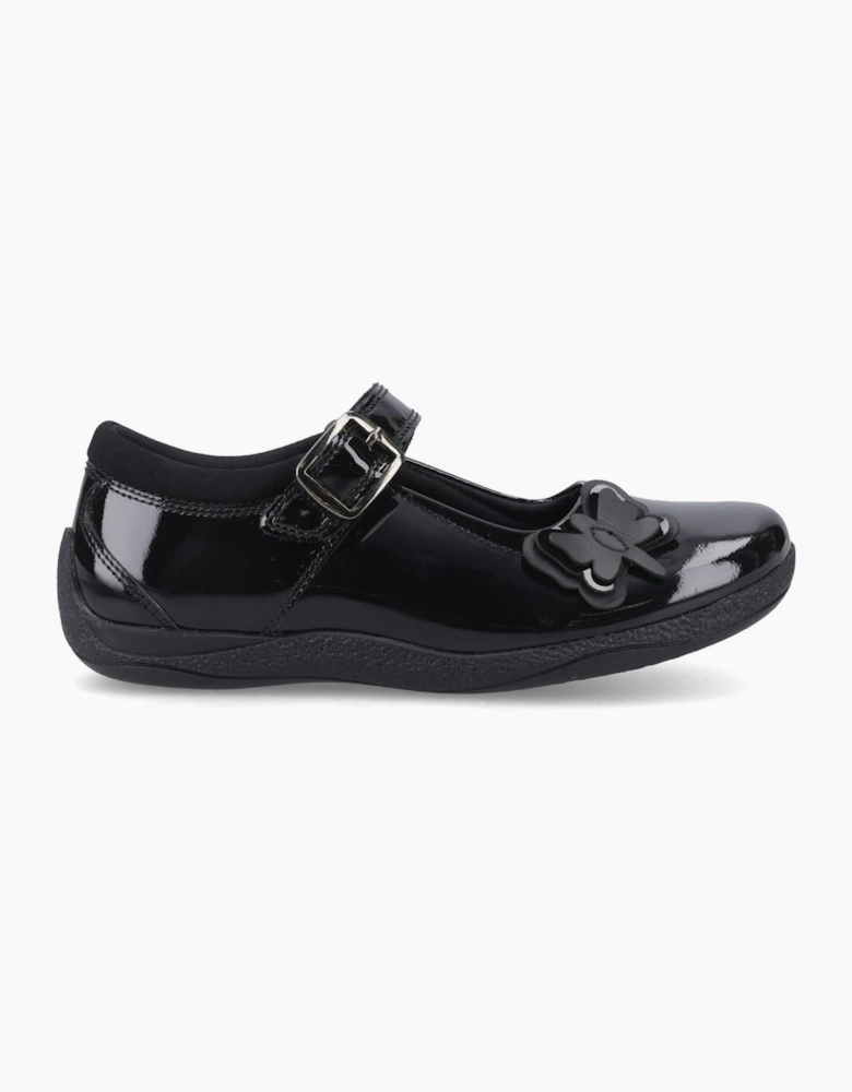 Hush Puppies Julie Ballerina Patent Leather Black Shoes
