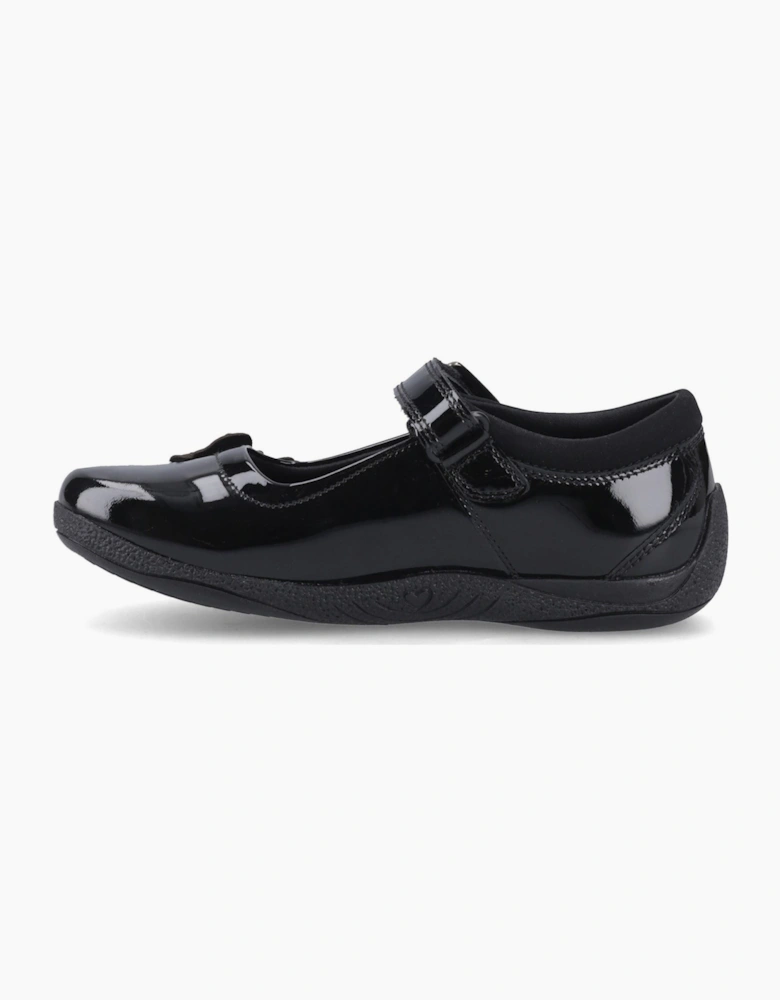 Hush Puppies Julie Ballerina Patent Leather Black Shoes