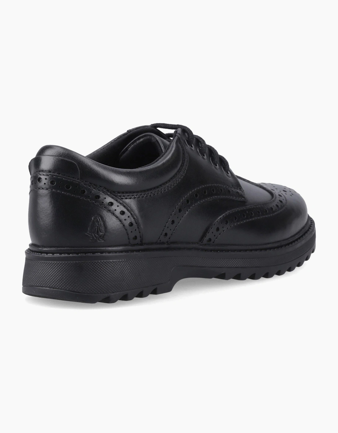 Hush Puppies Romeo Leather Black Brogues