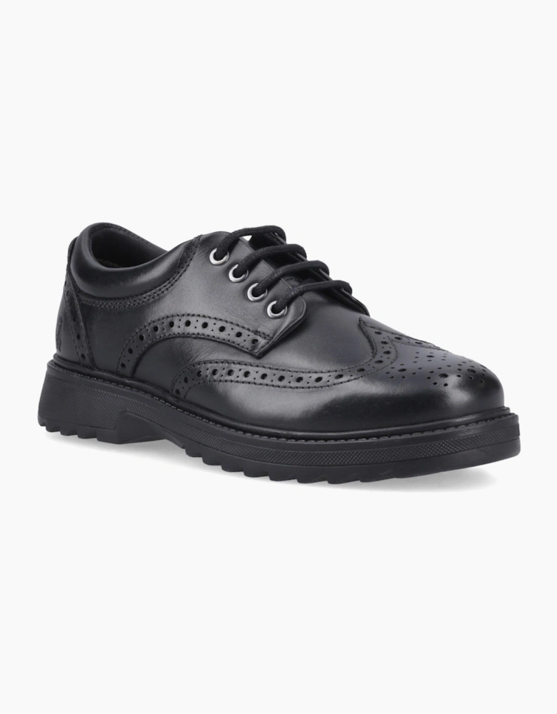 Hush Puppies Romeo Leather Black Brogues