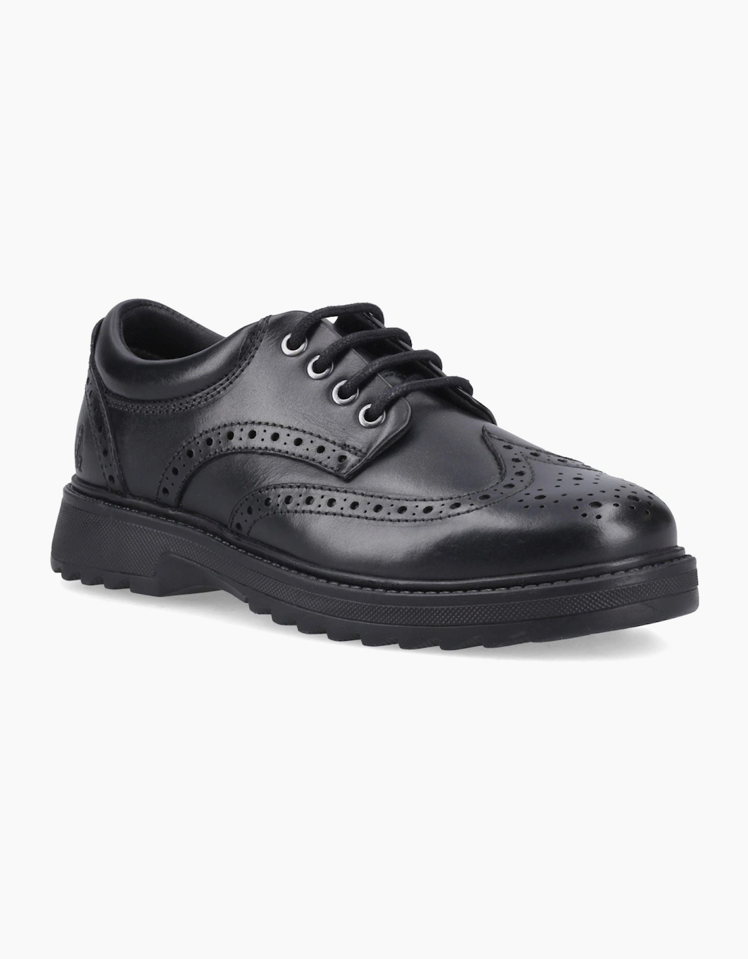 Hush Puppies Romeo Leather Black Brogues
