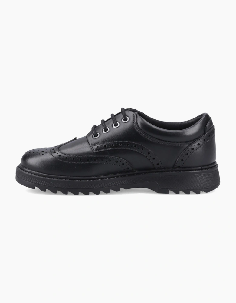 Hush Puppies Romeo Leather Black Brogues