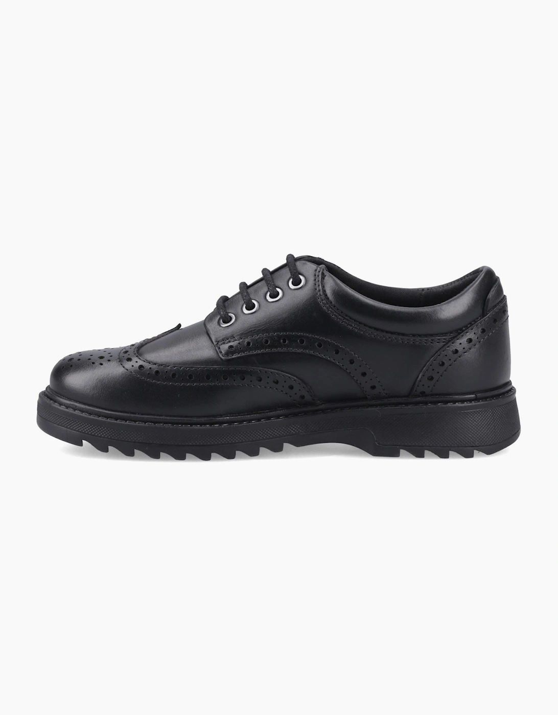Hush Puppies Romeo Leather Black Brogues