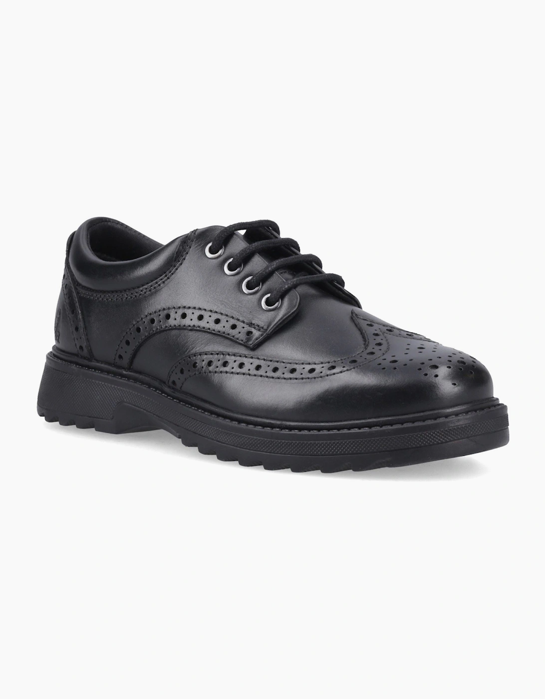 Hush Puppies Romeo Snr2 Leather Black Brogues