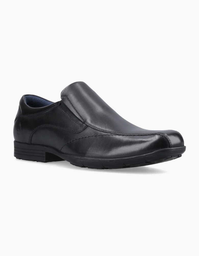 Hush Puppies Dumfries Leather Black Loafers
