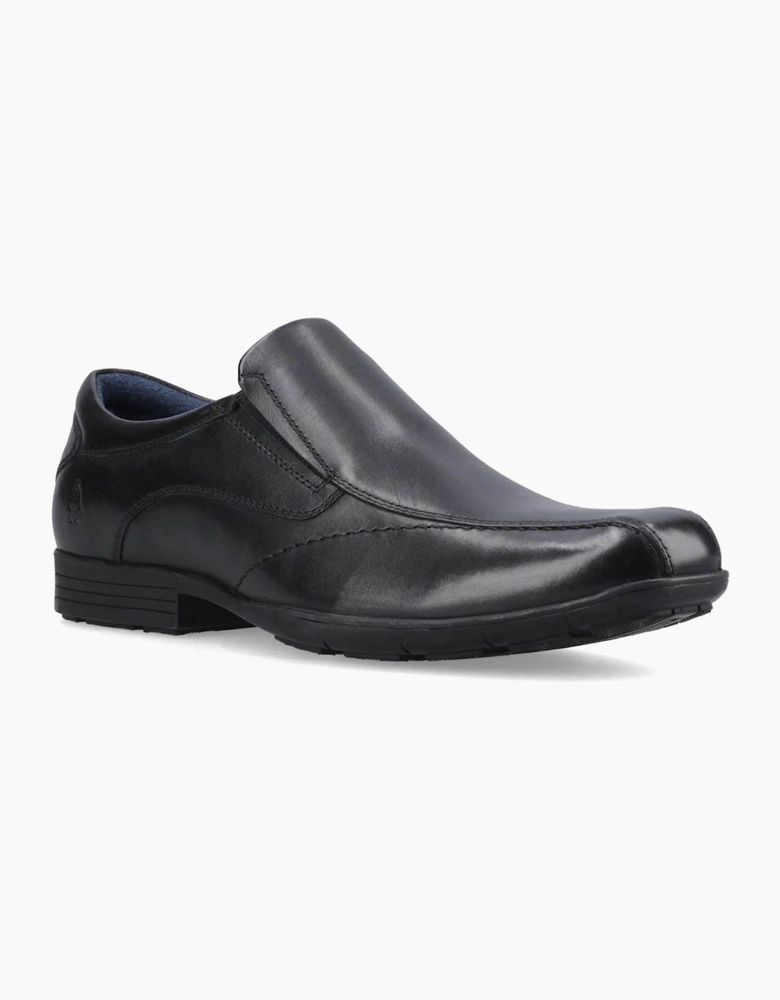 Hush Puppies Dumfries Leather Black Loafers