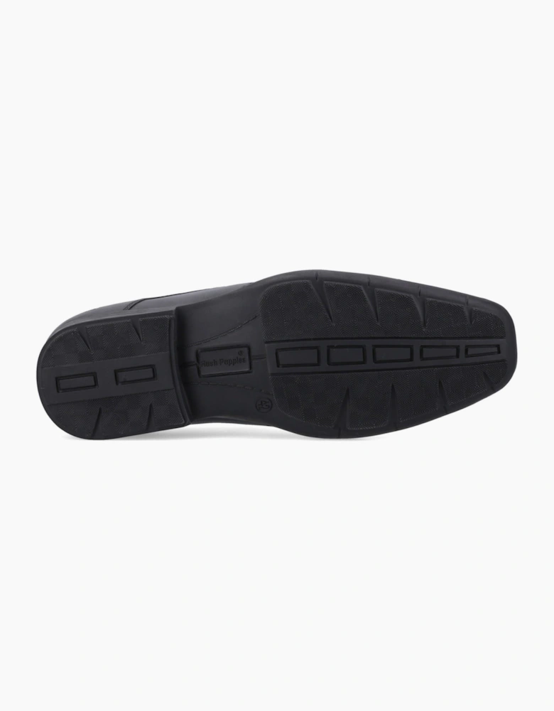 Hush Puppies Dumfries Leather Black Loafers
