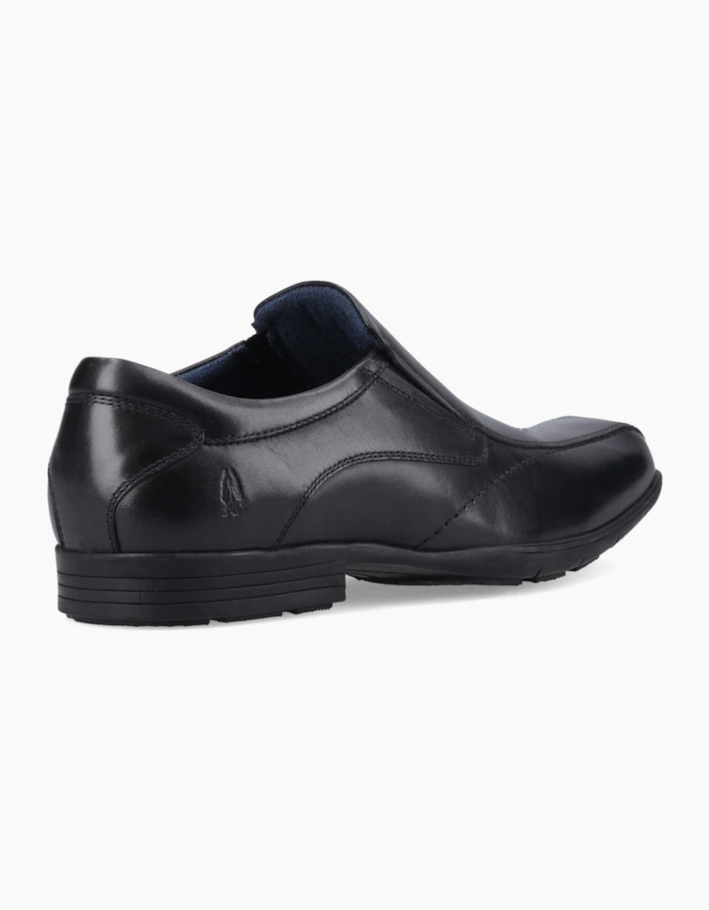 Hush Puppies Dumfries Leather Black Loafers