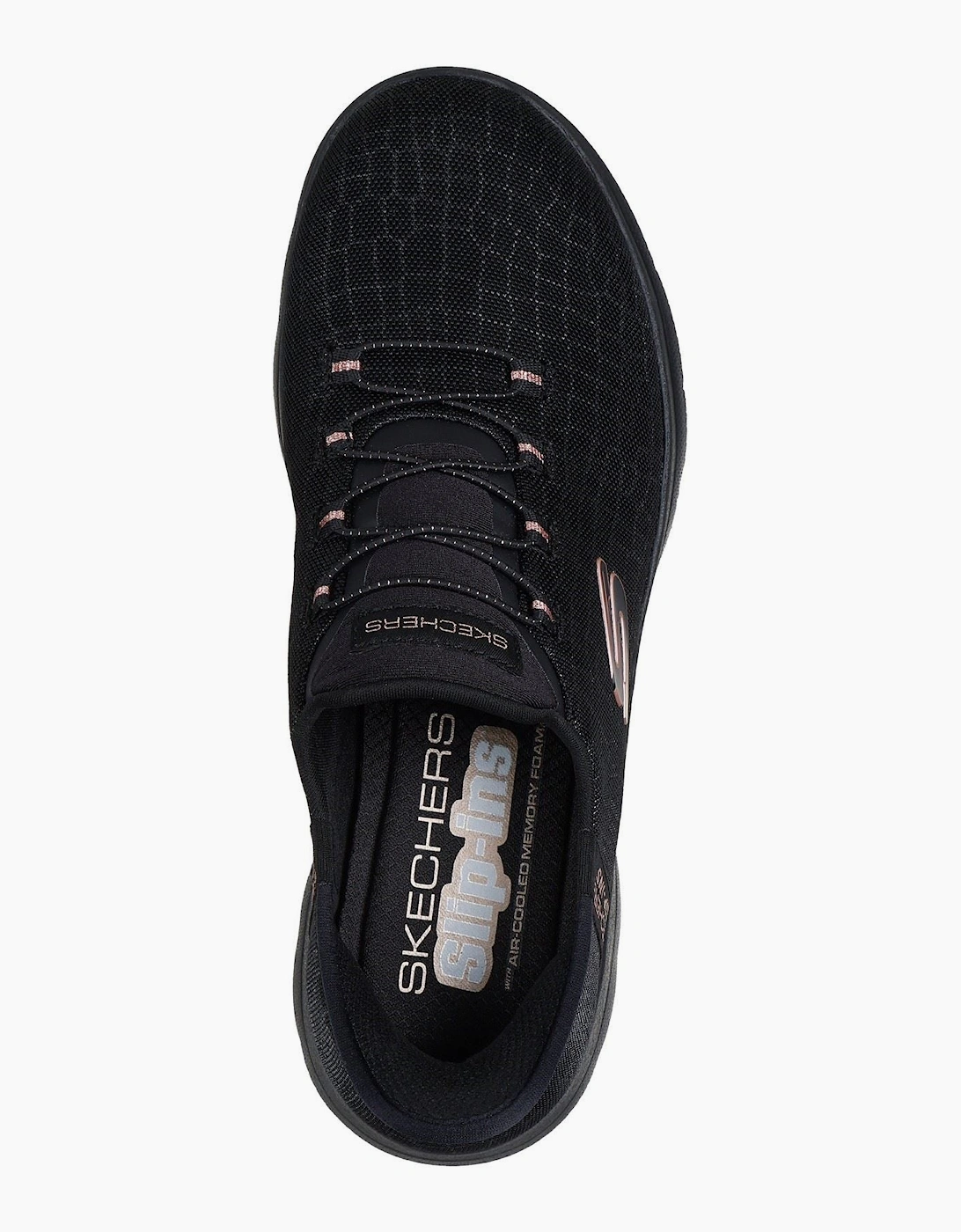 Skechers Summits Classy Night Textile Women's Black/Rose Gold Trainers