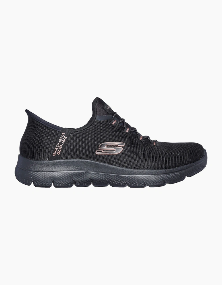 Skechers Summits Classy Night Textile Women's Black/Rose Gold Trainers