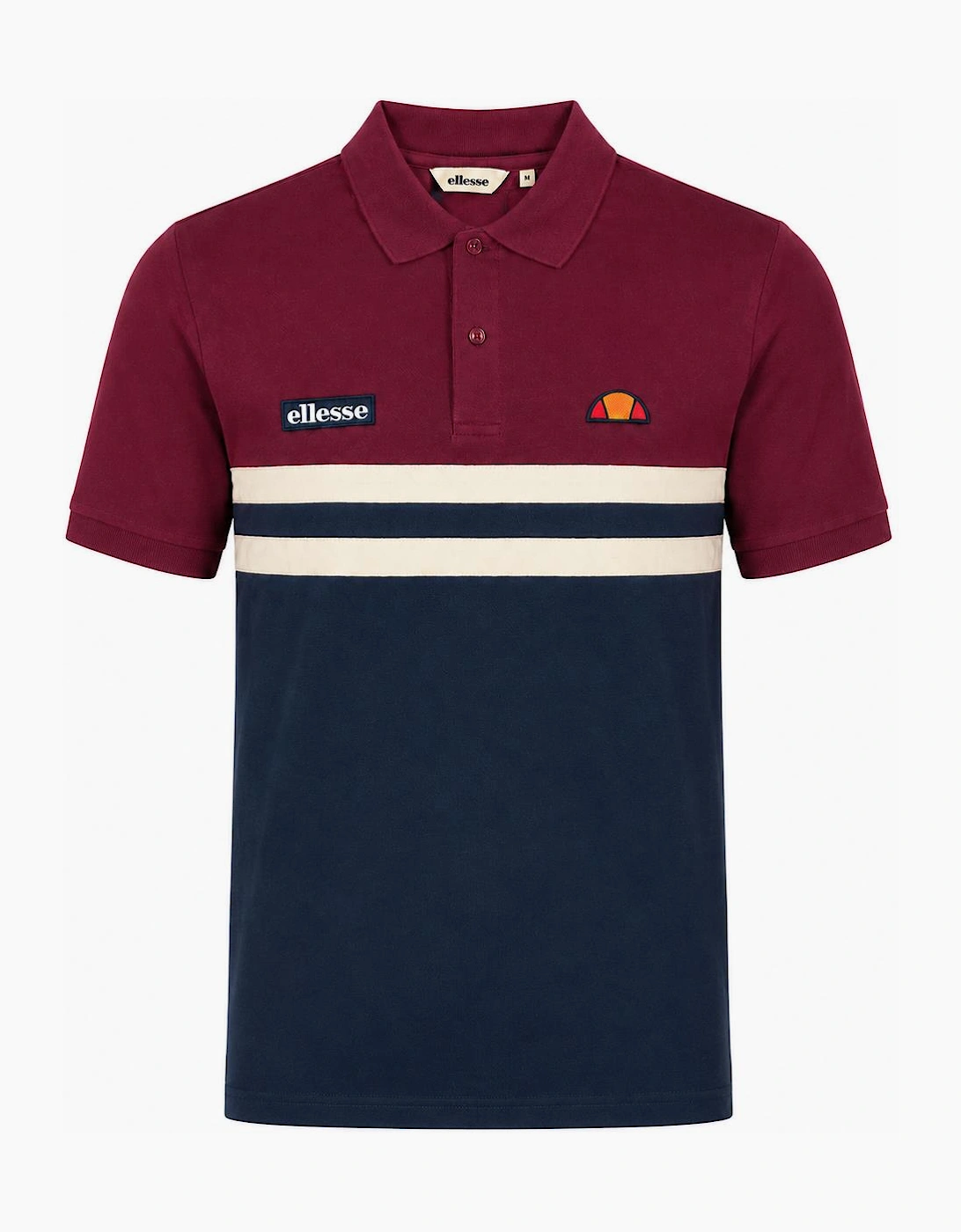 Ellesse Muccia Polo Shirt Burgundy/Navy