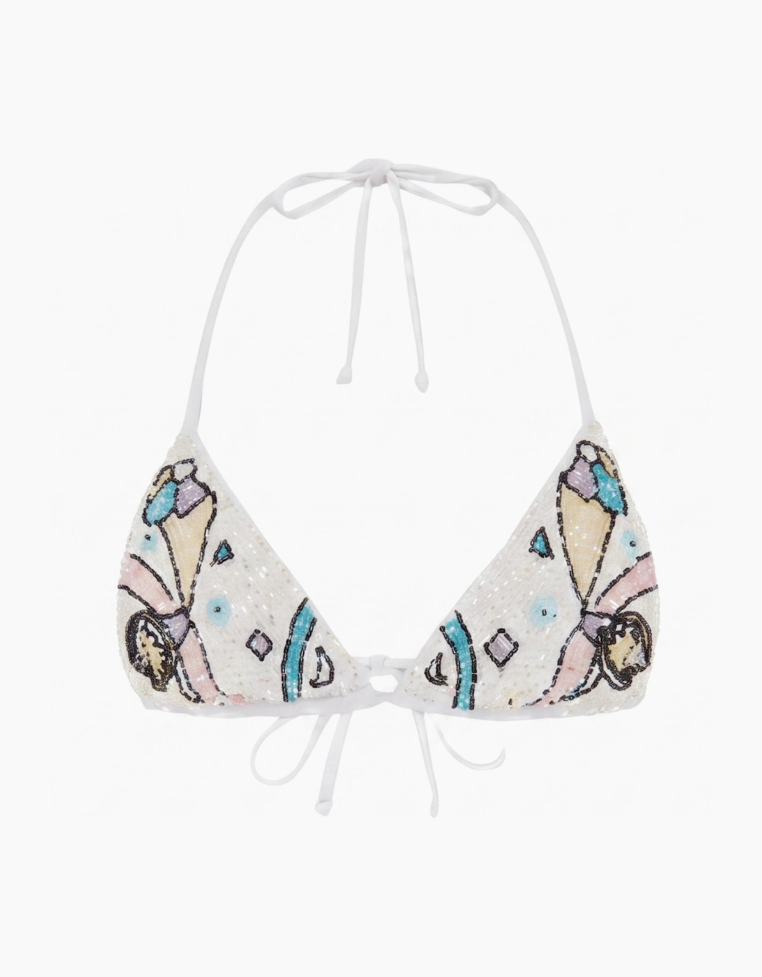 Simmi White Bikini Top