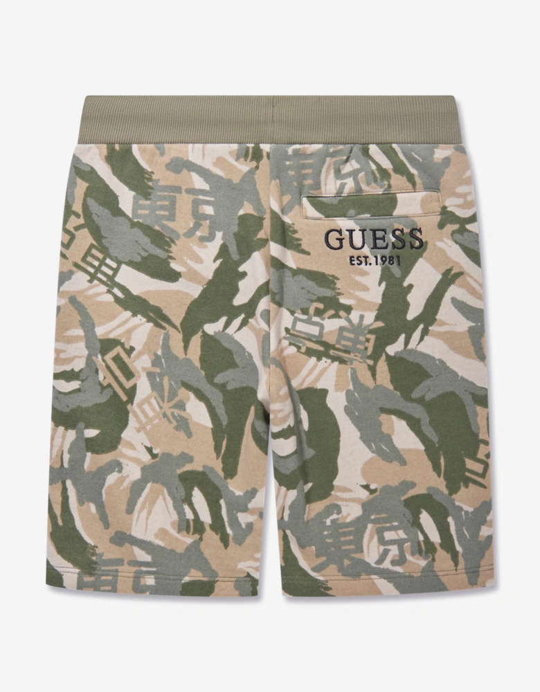 Guess Boys Desert Print Shorts in Green