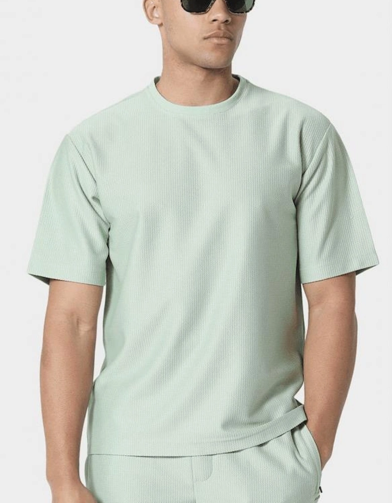 Aspwell Welland Waffle Textured Pastel Green Shorts Set