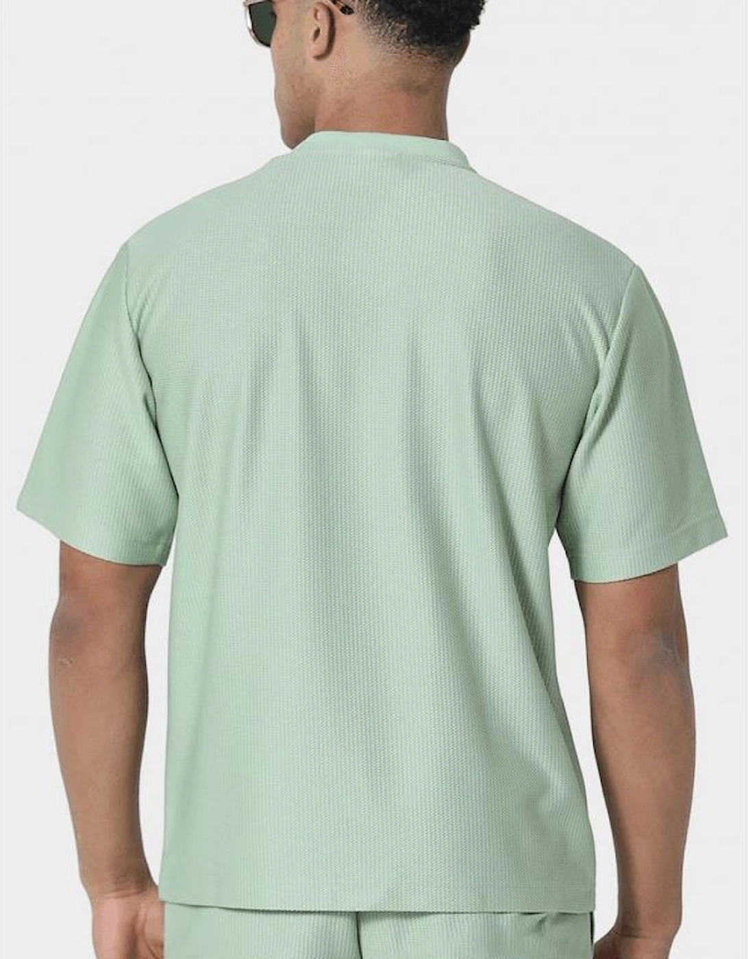 Aspwell Welland Waffle Textured Pastel Green Shorts Set