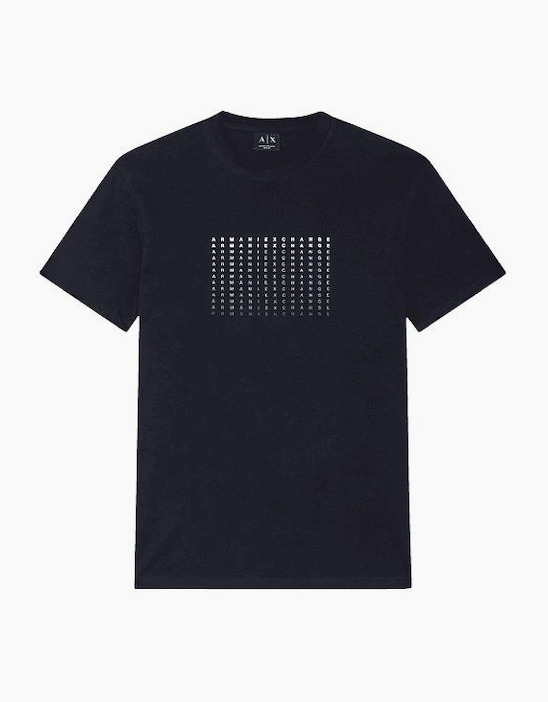 Slim Fit Repeat Logo Navy T-Shirt