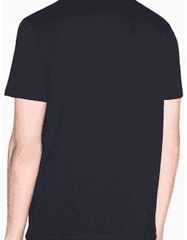 Slim Fit Repeat Logo Navy T-Shirt