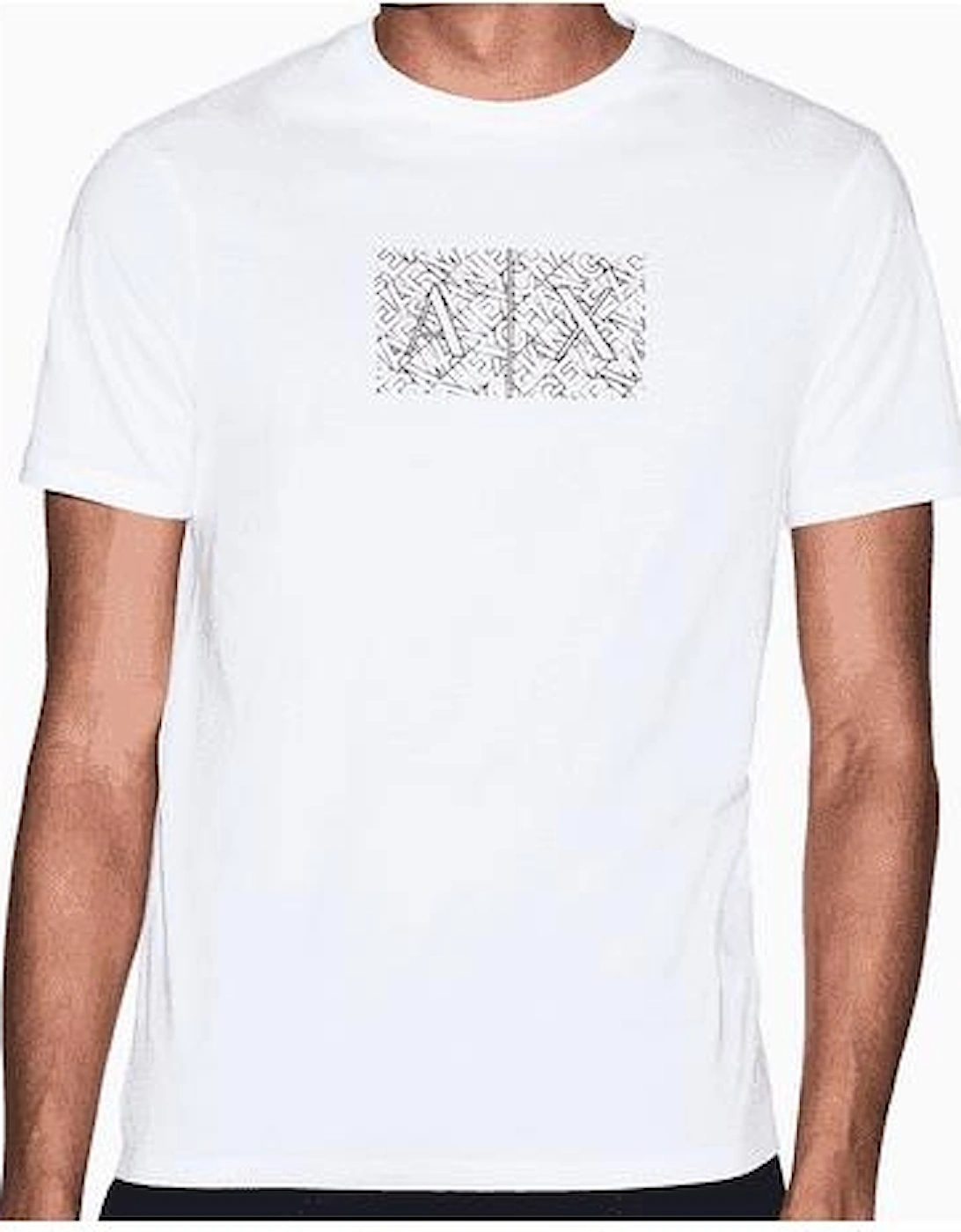Slim Fit Outline Logo White T-Shirt