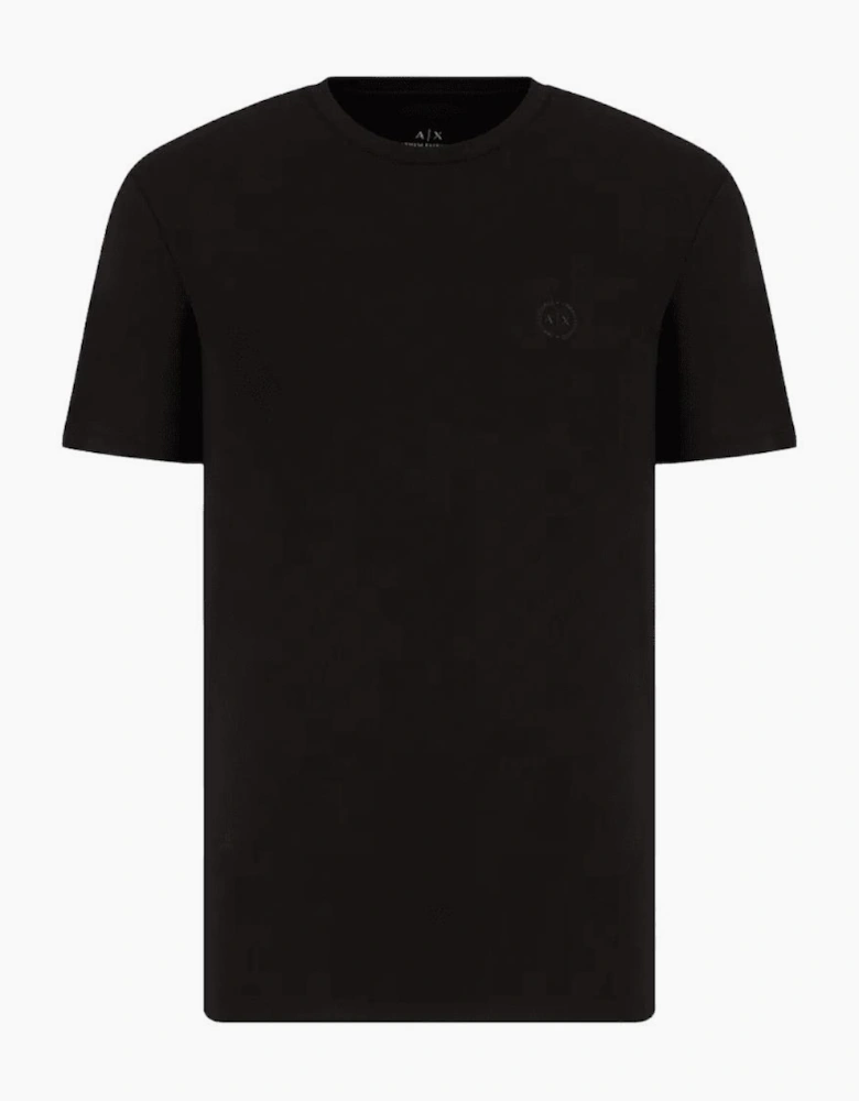 Cotton Stretch Ring Logo Black T-Shirt