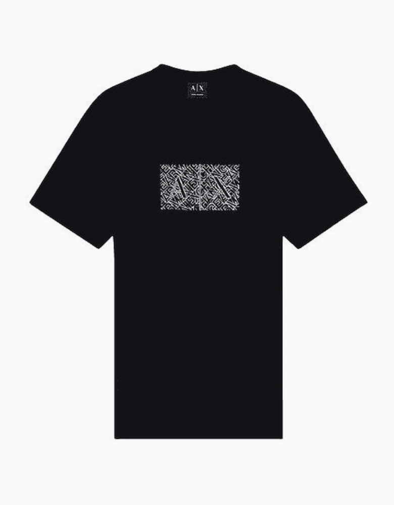 Slim Fit Outline Logo Black T-Shirt