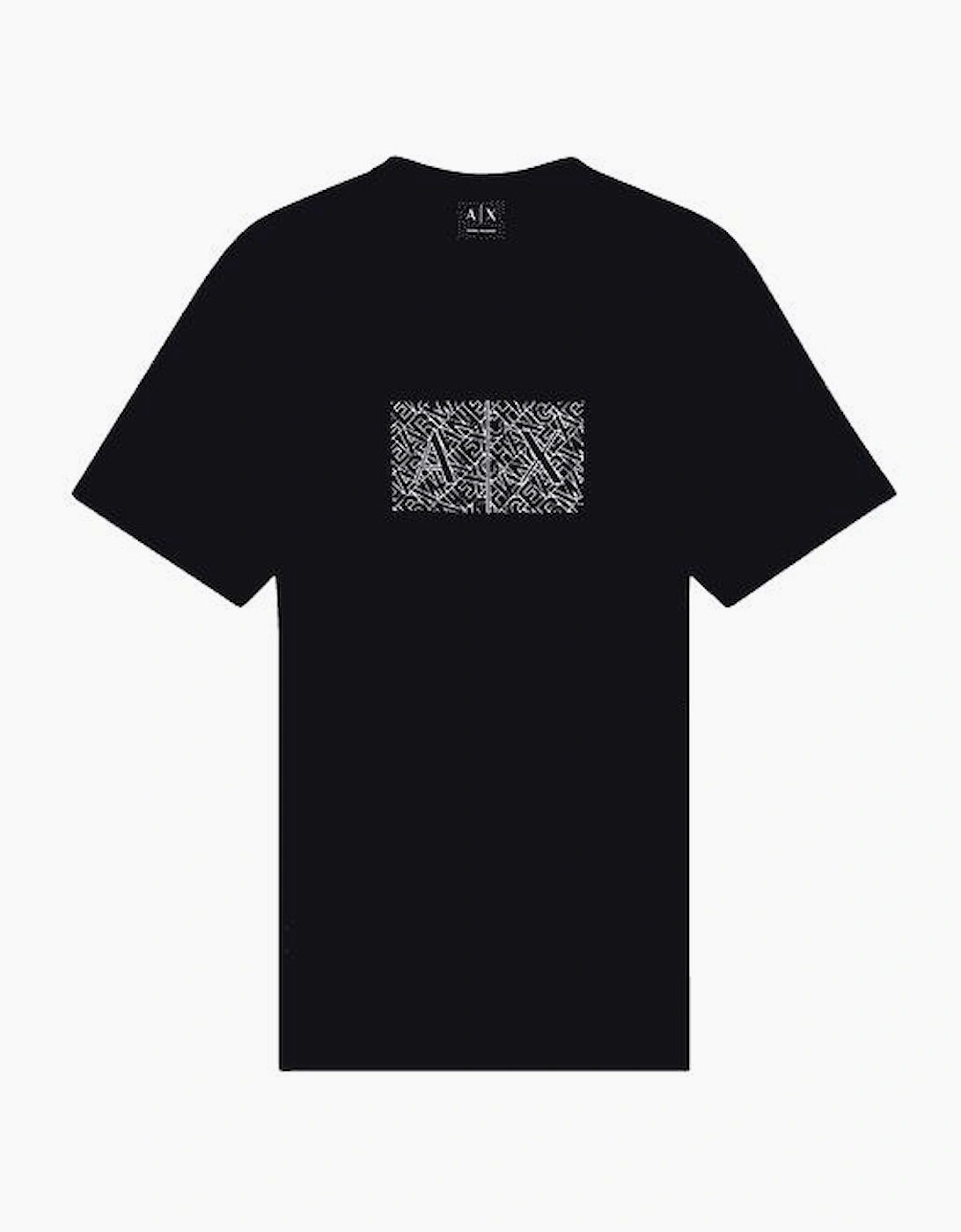 Slim Fit Outline Logo Black T-Shirt