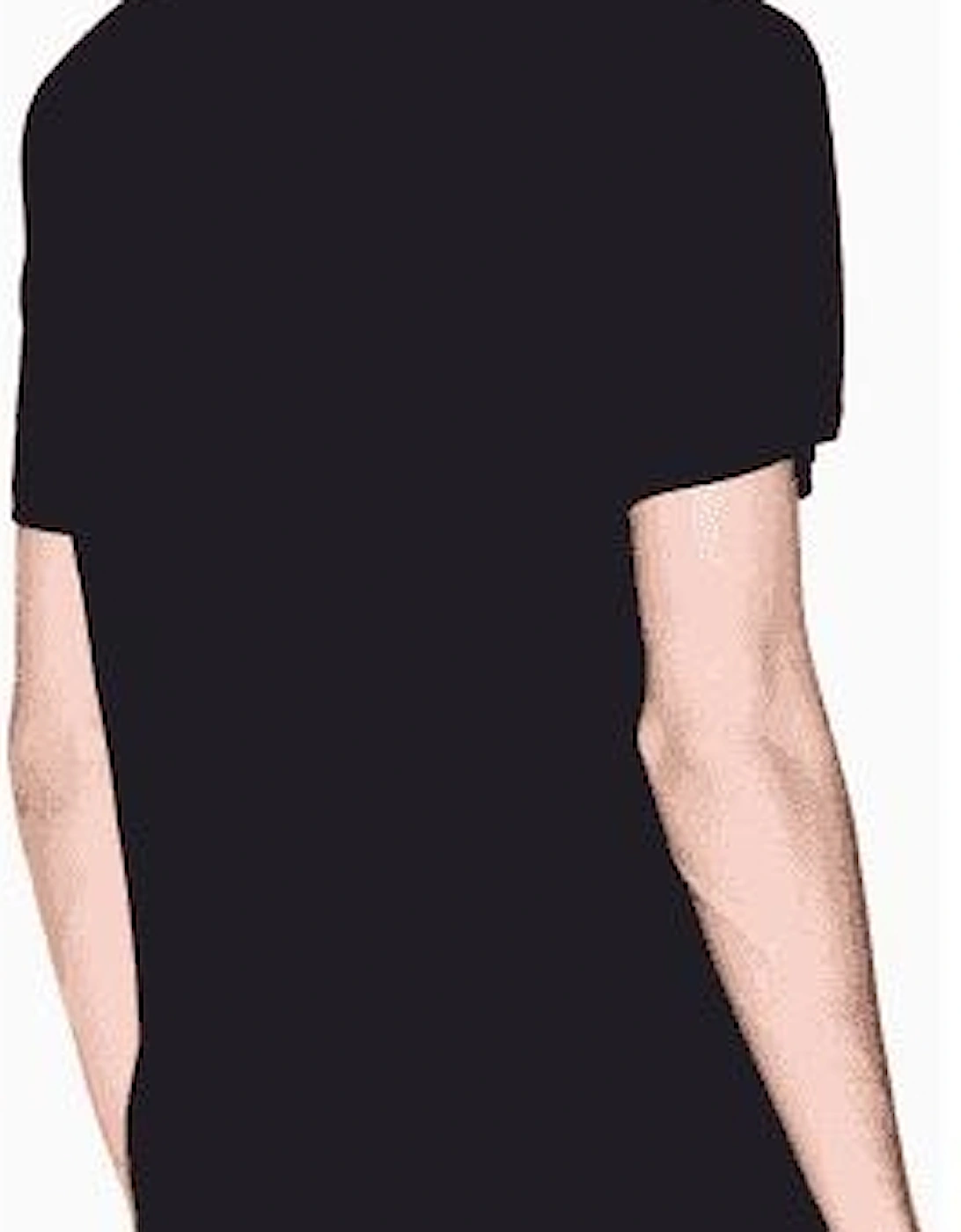 Slim Fit Outline Logo Black T-Shirt
