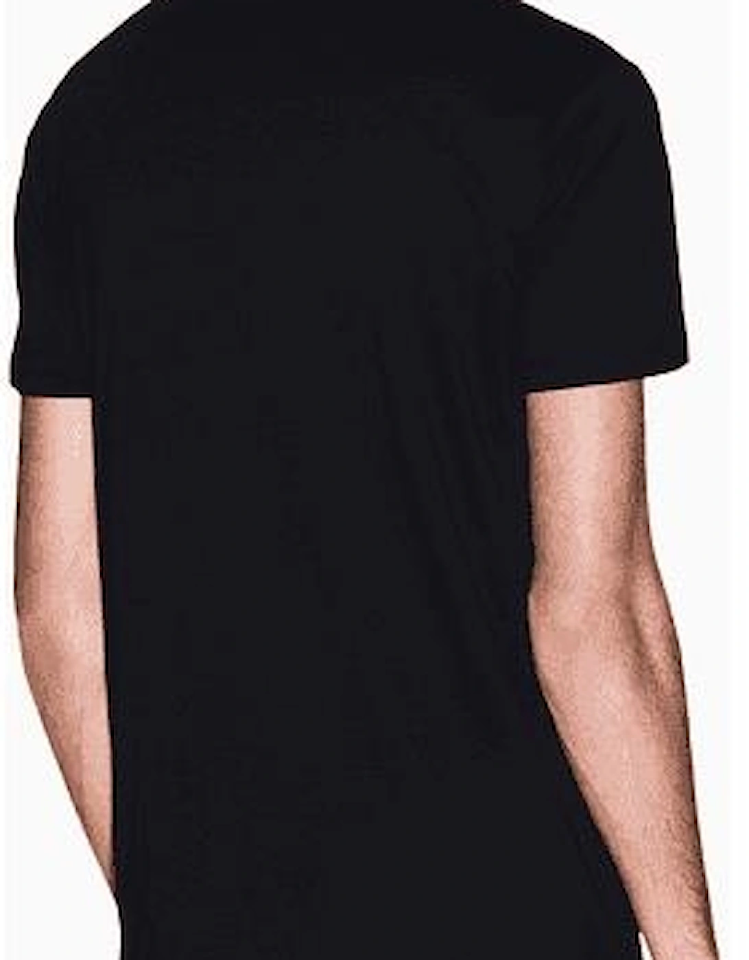 Regular Fit Metallic Logo Black T-Shirt