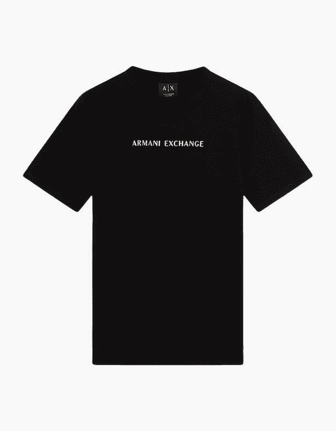 Regular Fit Print Logo Black T-Shirt