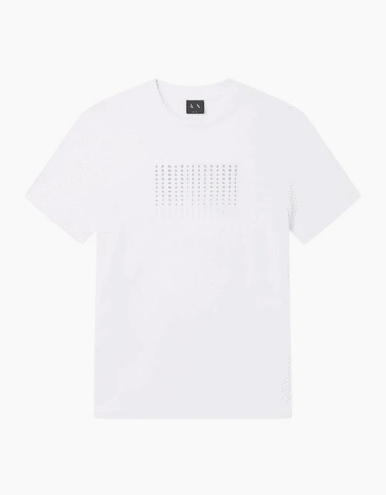 Slim Fit Repeat Logo White T-Shirt